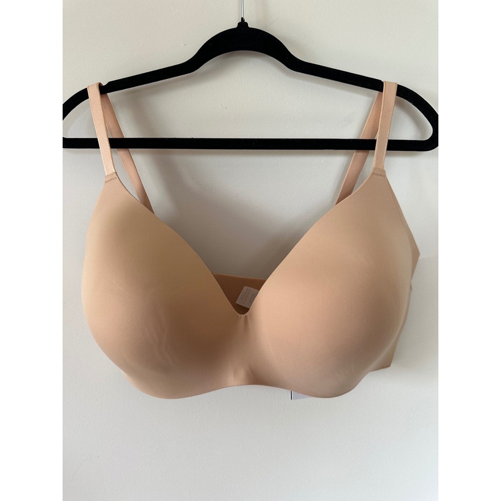 Knix WingWoman Contour Bra Beige Wireless Molded Foam Size 8 EVBRA101N8 New